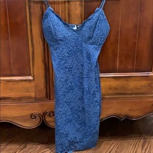 Windsor Blue Lace Mini Dress